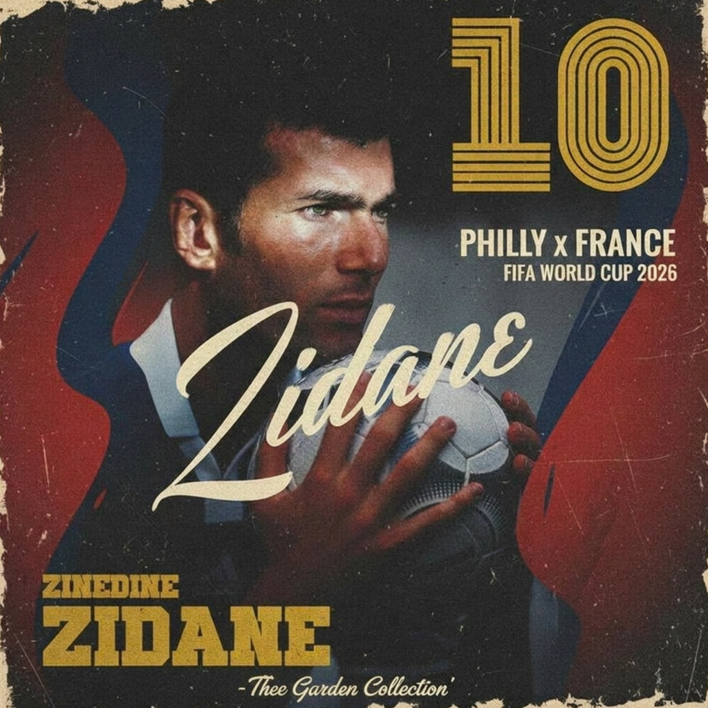 Zinedine Zidane × Philly — FIFA World Cup 2026 Collector Vinyl Poster 💿
